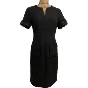 Karl Lagerfeld Paris Tweed Blk Dress